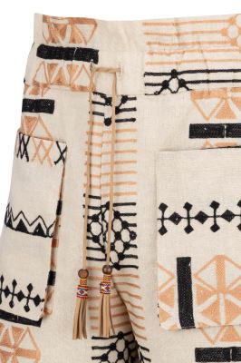 شلوارک پارچه ای لینن