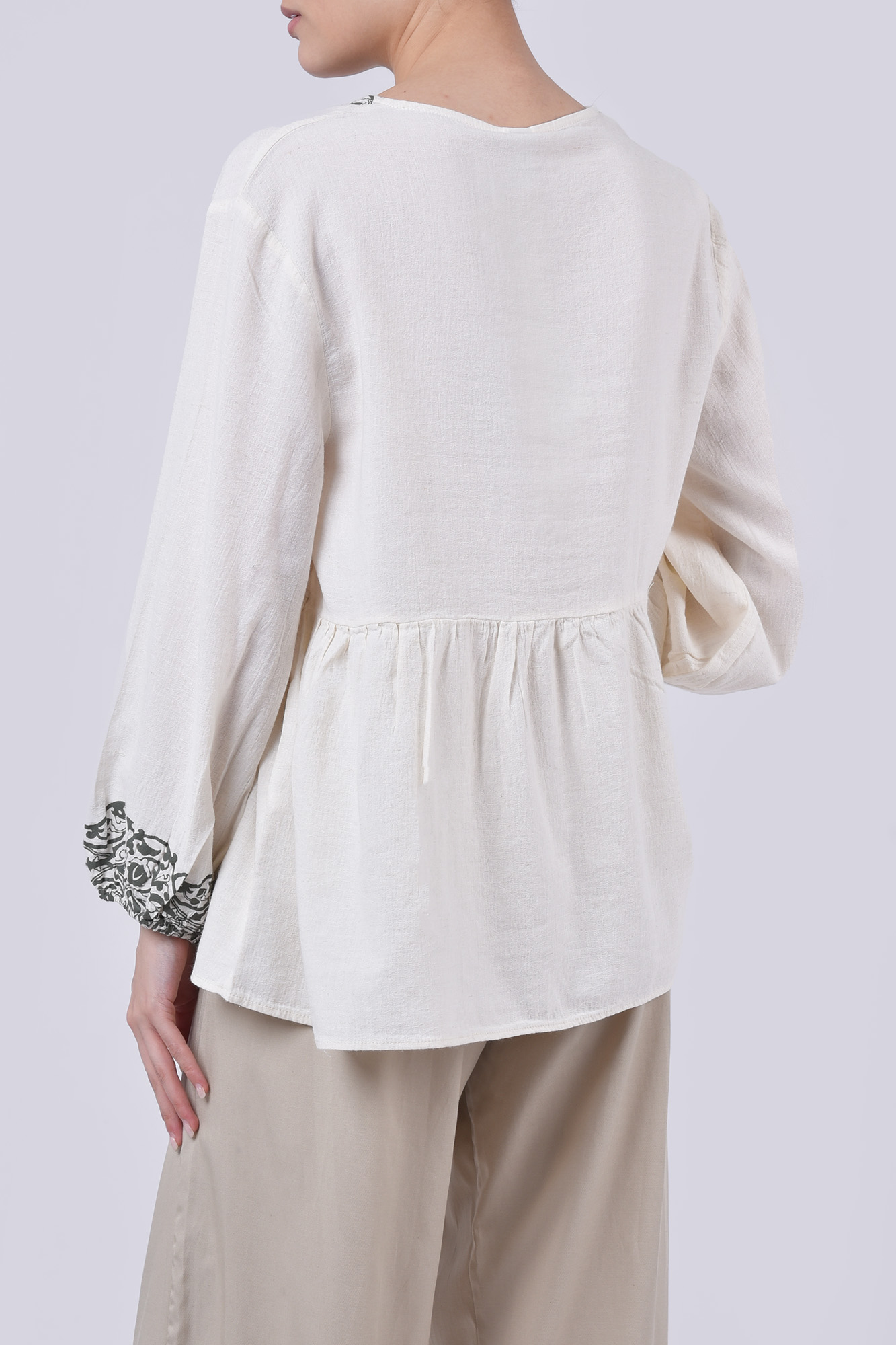 بلوز آستین بلند چاپی