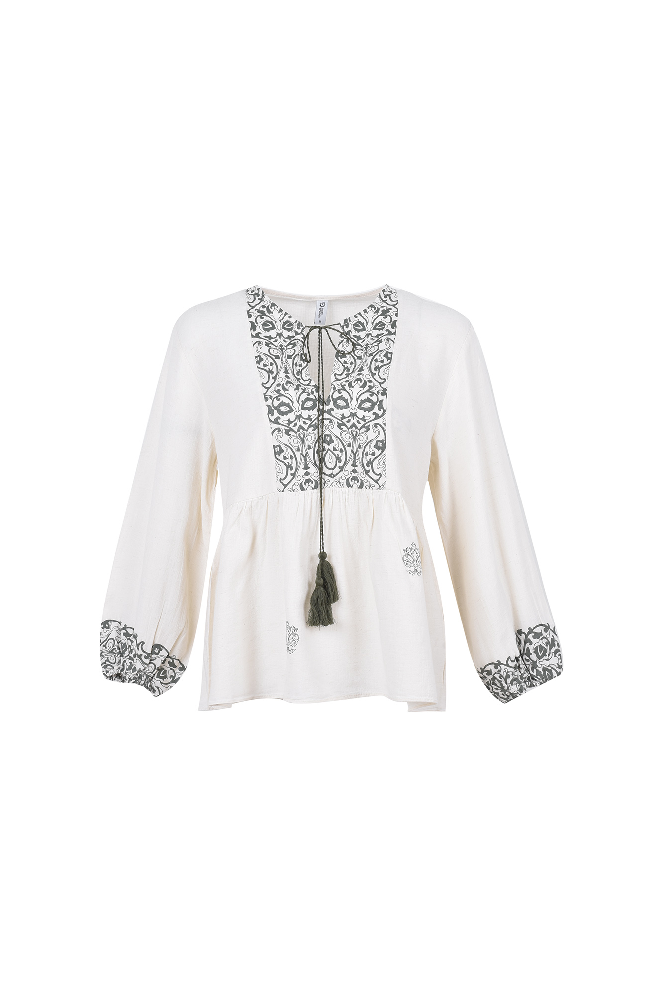 بلوز آستین بلند چاپی