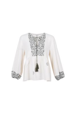 بلوز آستین بلند چاپی