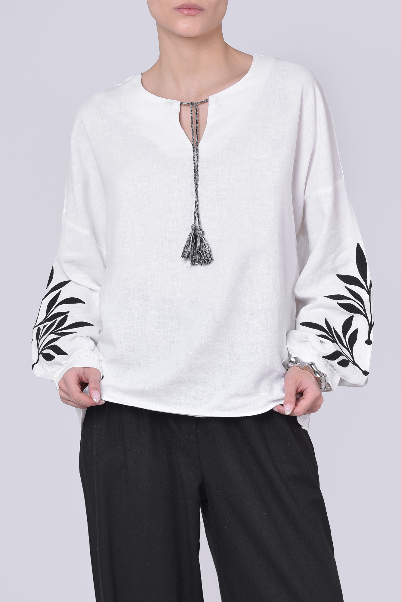 بلوز آستین بلند گلدوزی