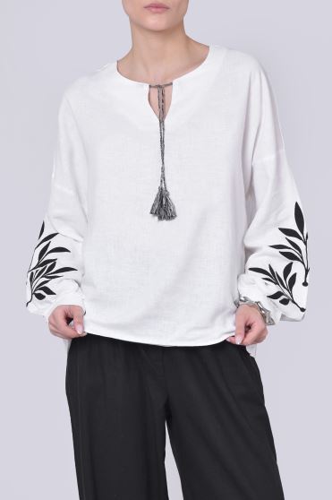 بلوز آستین بلند گلدوزی