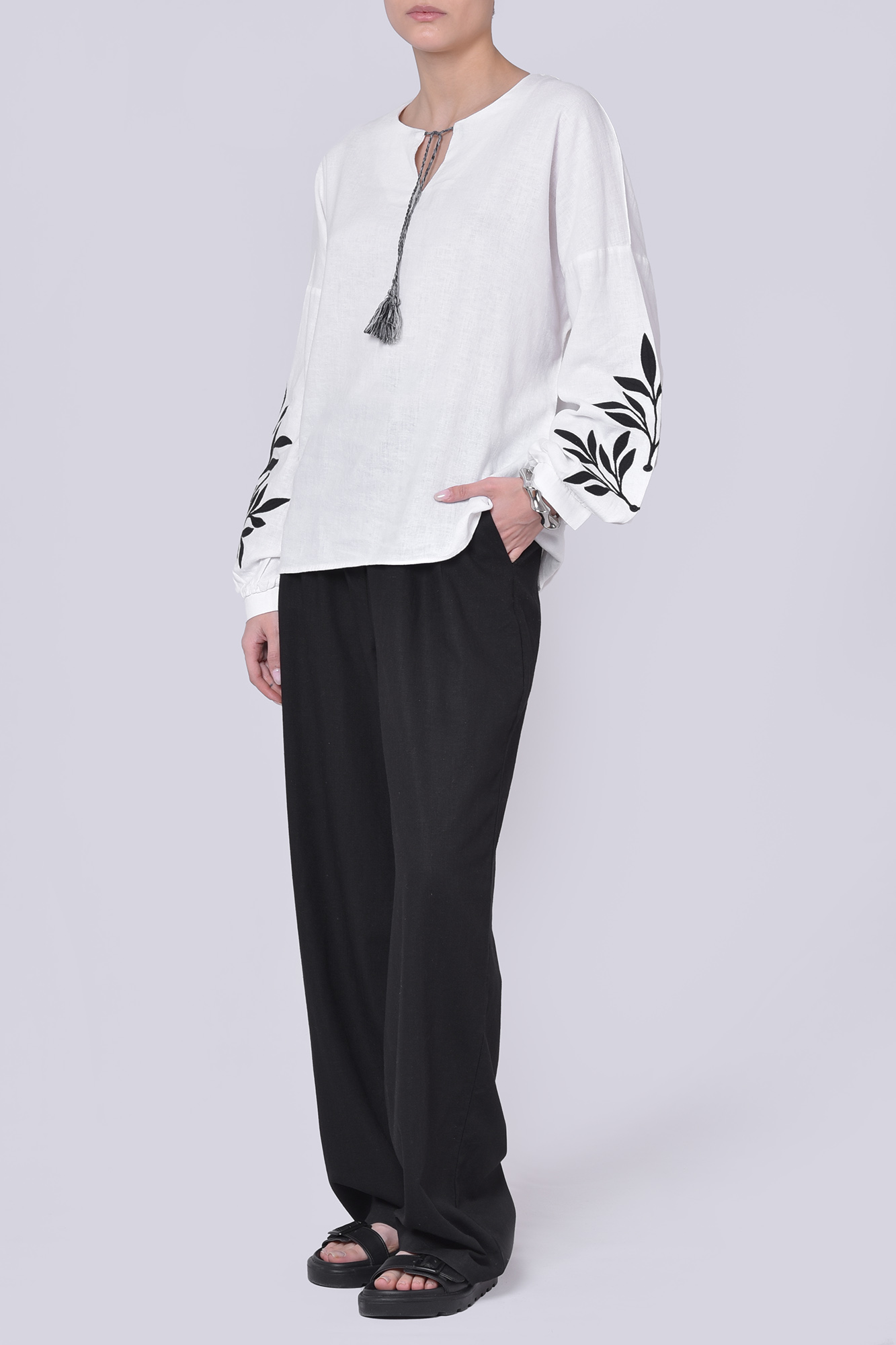 بلوز آستین بلند گلدوزی