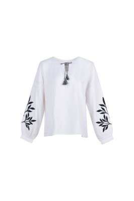 بلوز آستین بلند گلدوزی