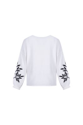 بلوز آستین بلند گلدوزی