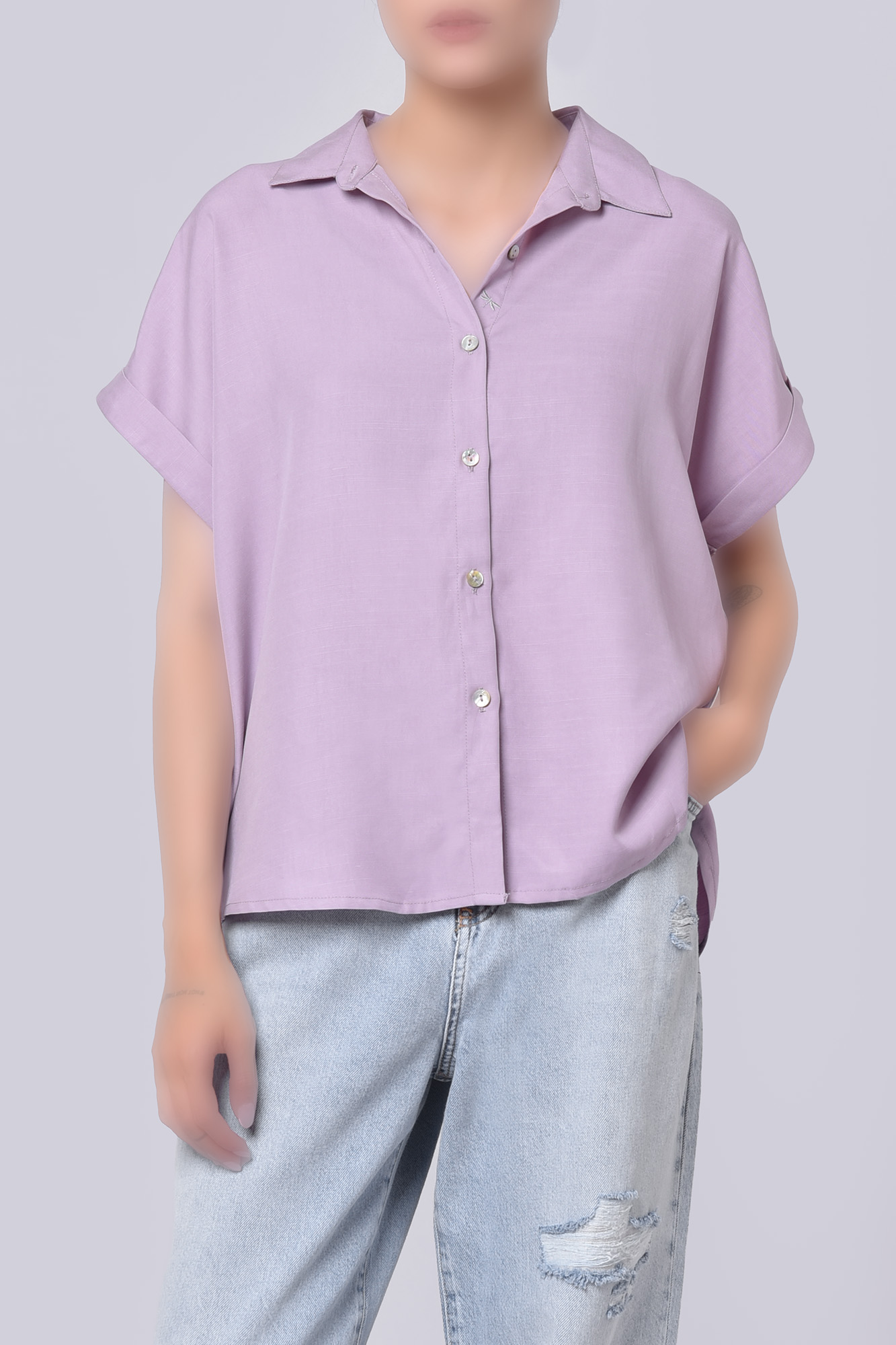 شومیز آستین کوتاه ساده