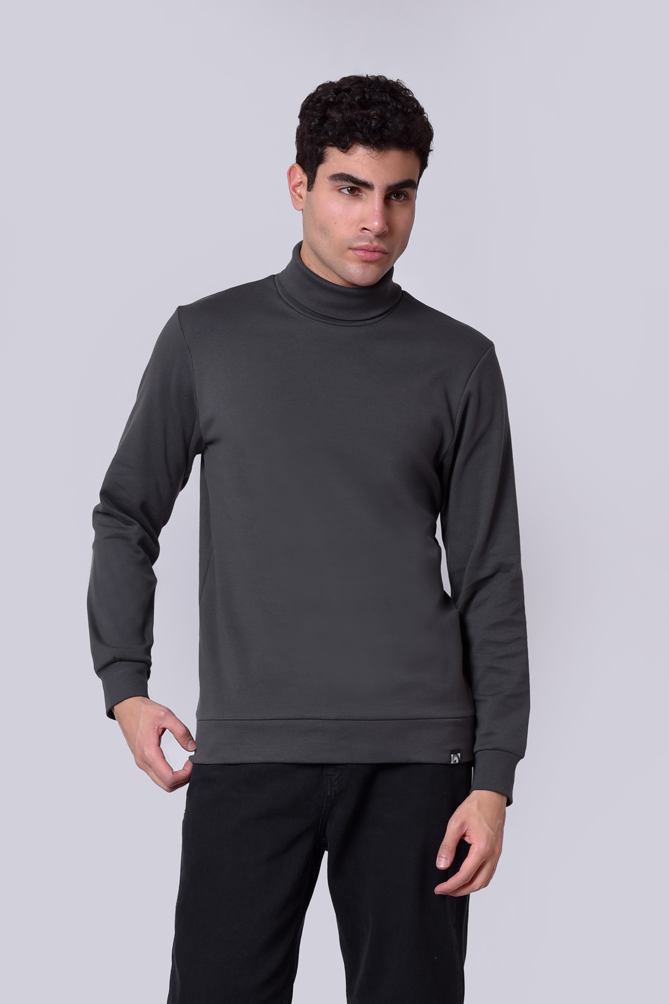 تیشرت آستین بلند یقه اسکی ساده