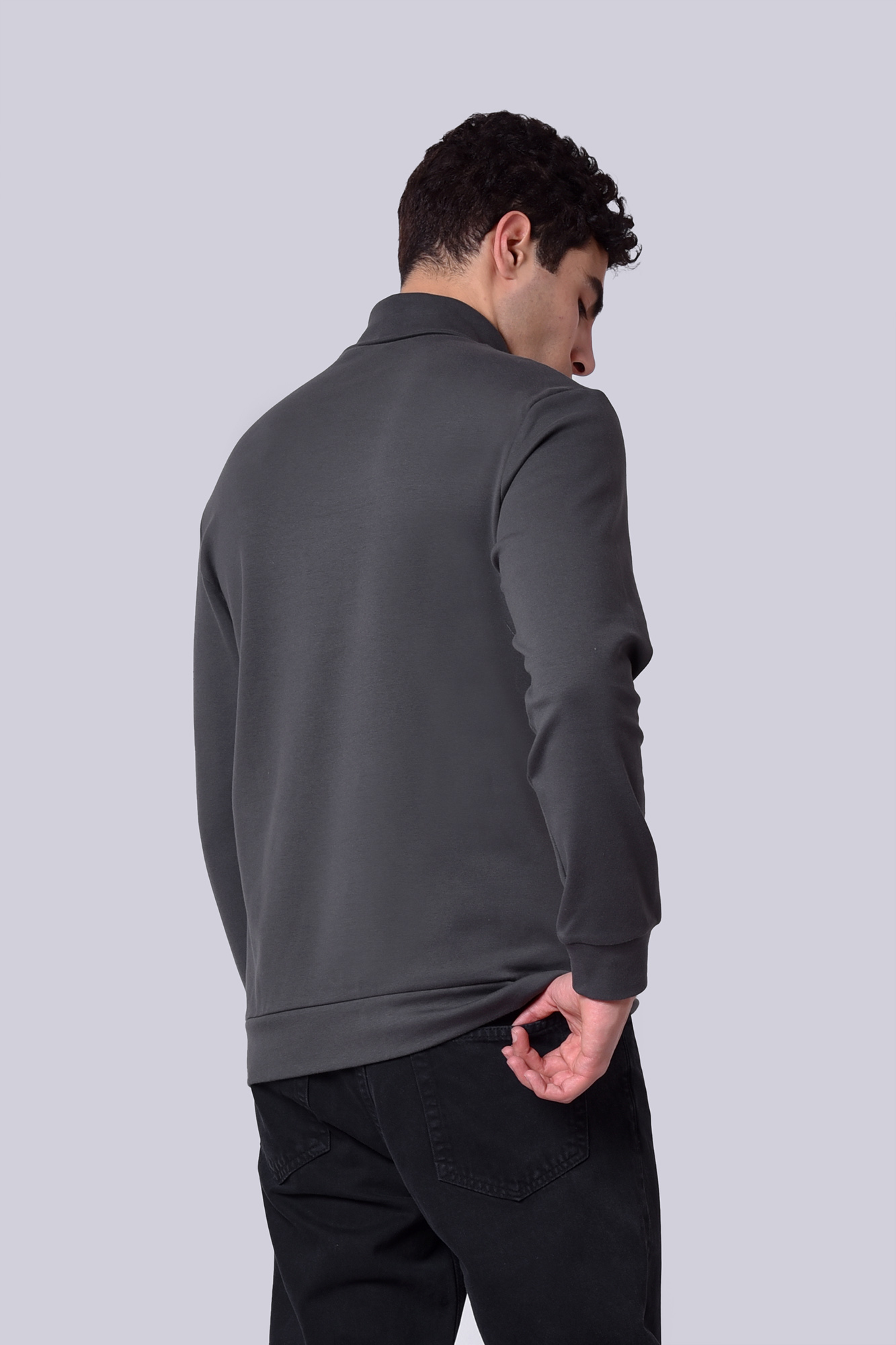 تیشرت آستین بلند یقه اسکی ساده