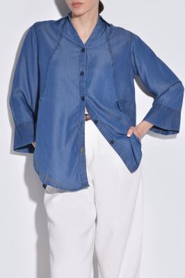 مانتو جین گلدوزی