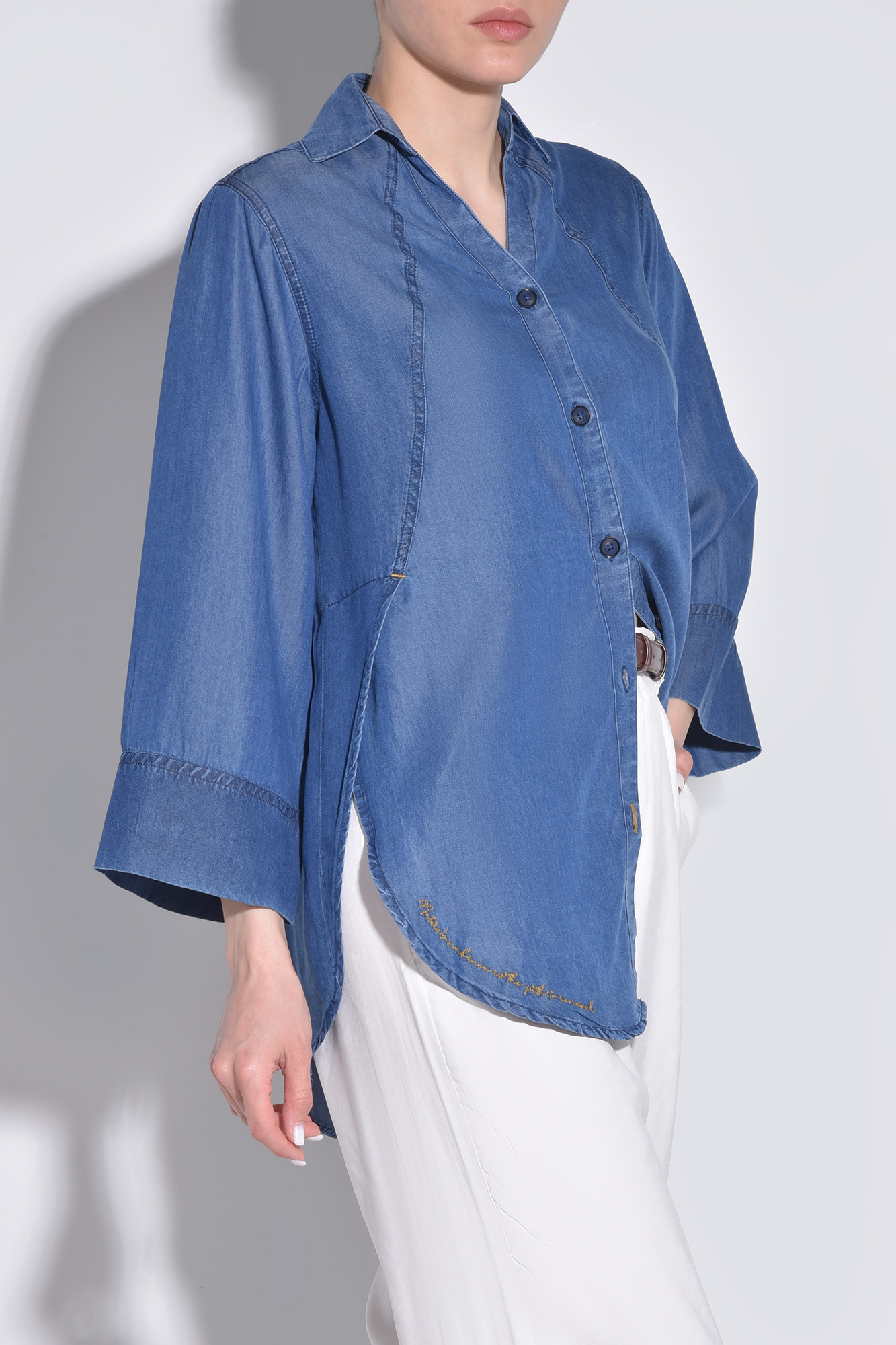 مانتو جین گلدوزی