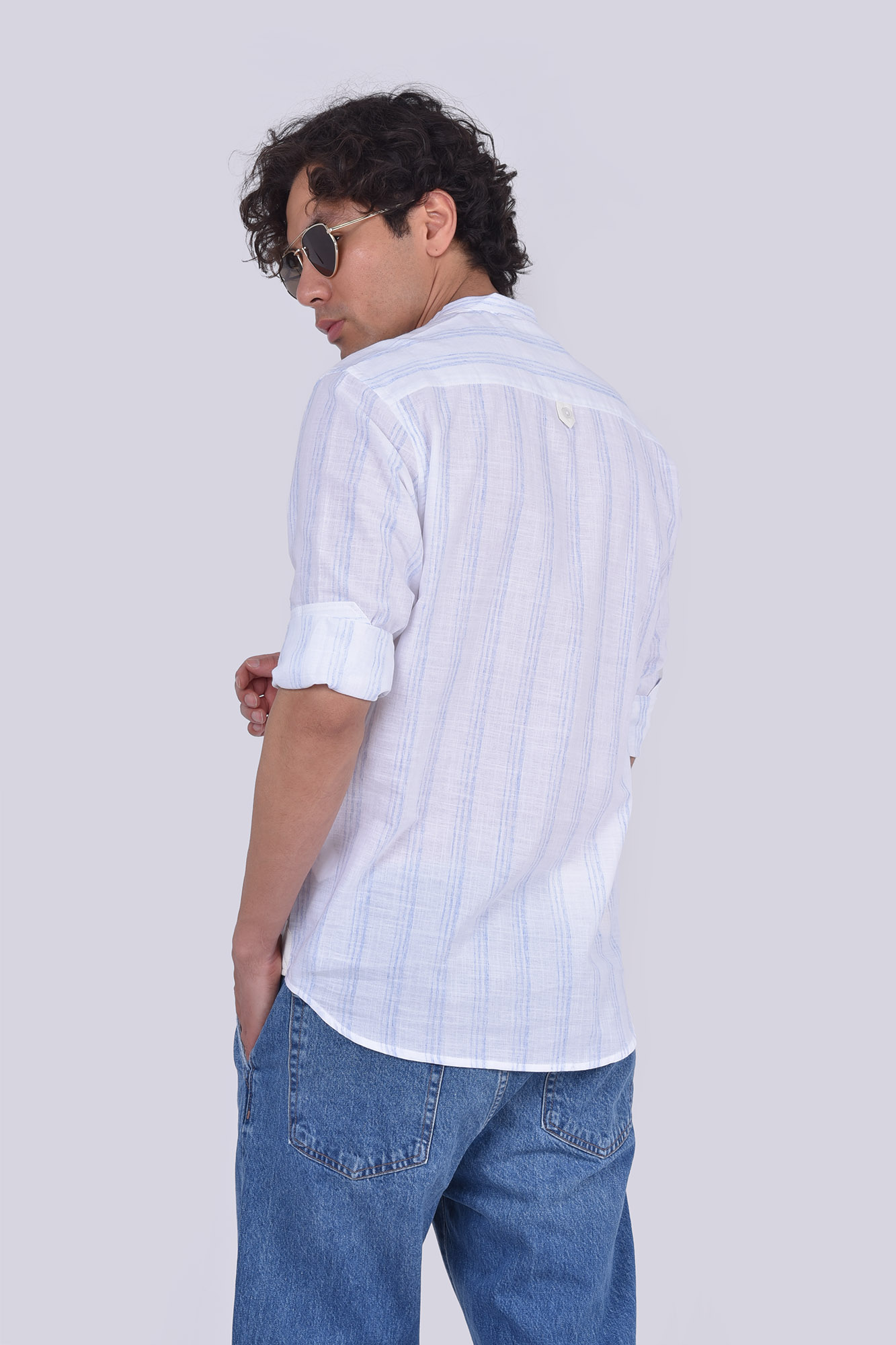 پیراهن آستین بلند راه راه