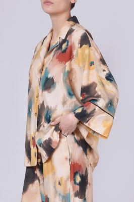 شومیز آستین بلند طرحدار