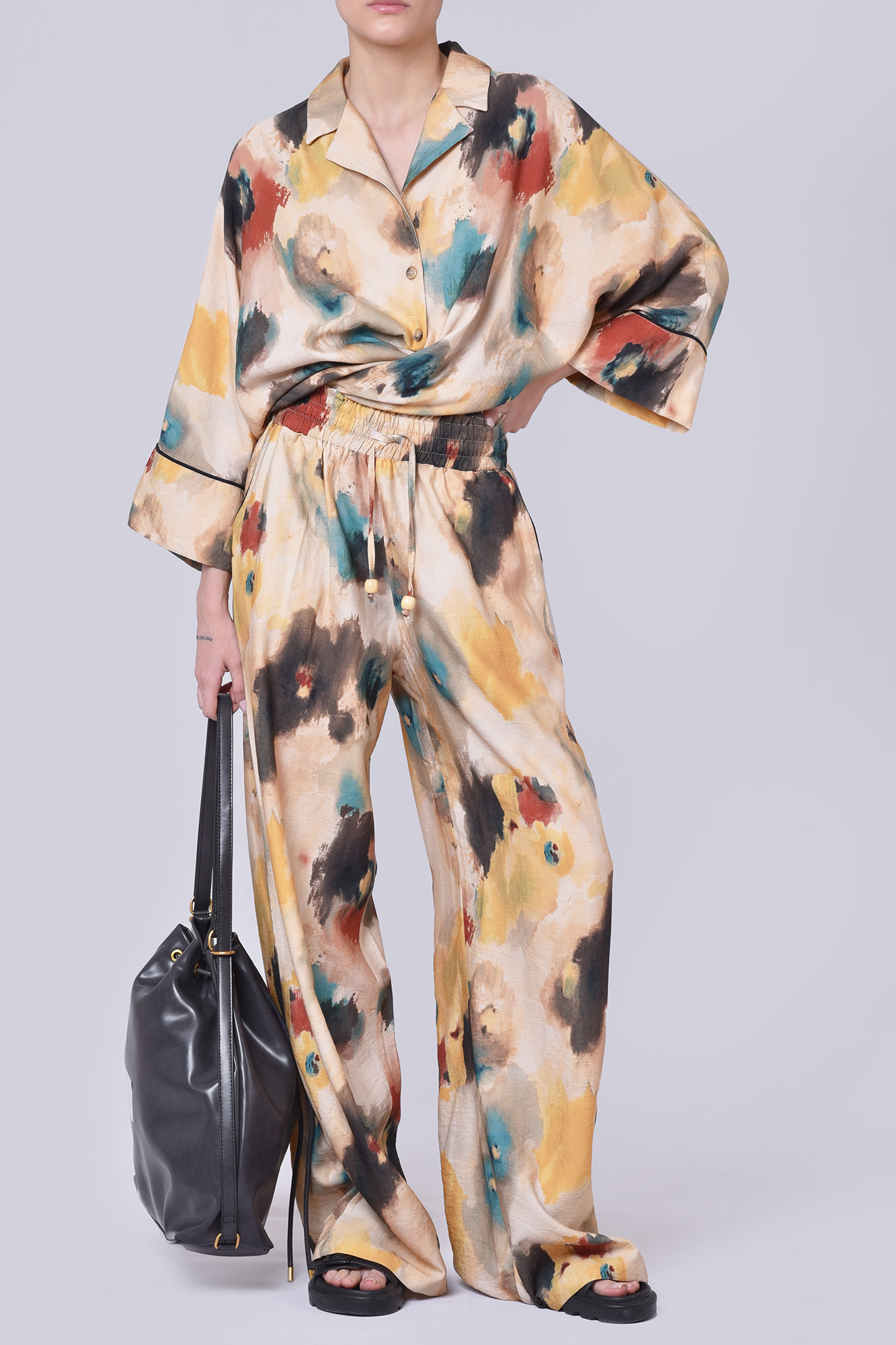 شومیز آستین بلند طرحدار