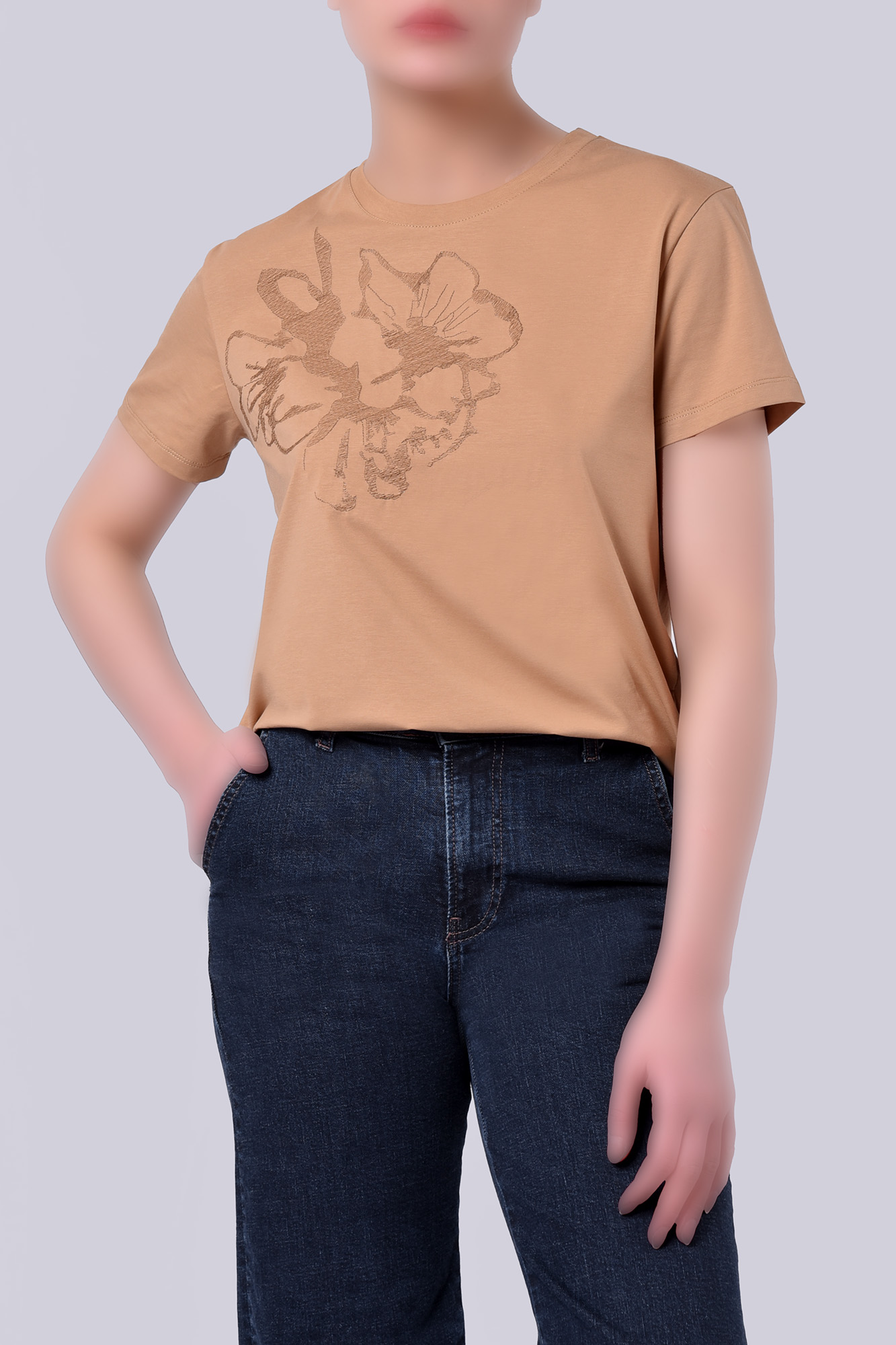 تیشرت آستین کوتاه گلدوزی