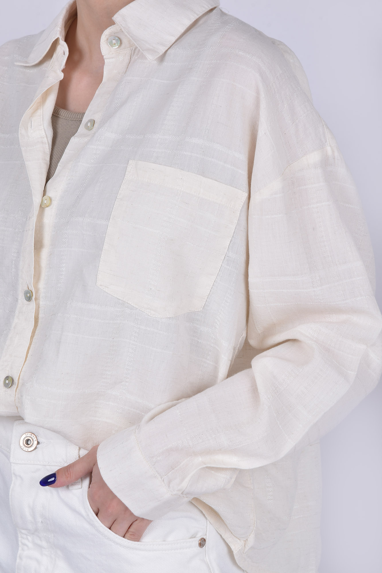 شومیز آستین بلند طرحدار (دو تکه)