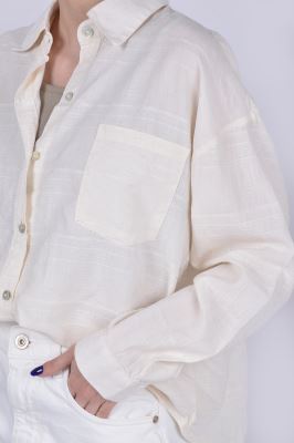 شومیز آستین بلند طرحدار (دو تکه)