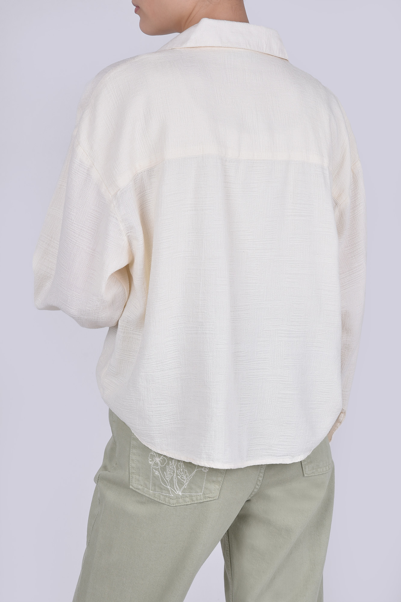 شومیز آستین بلند طرحدار (دو تکه)