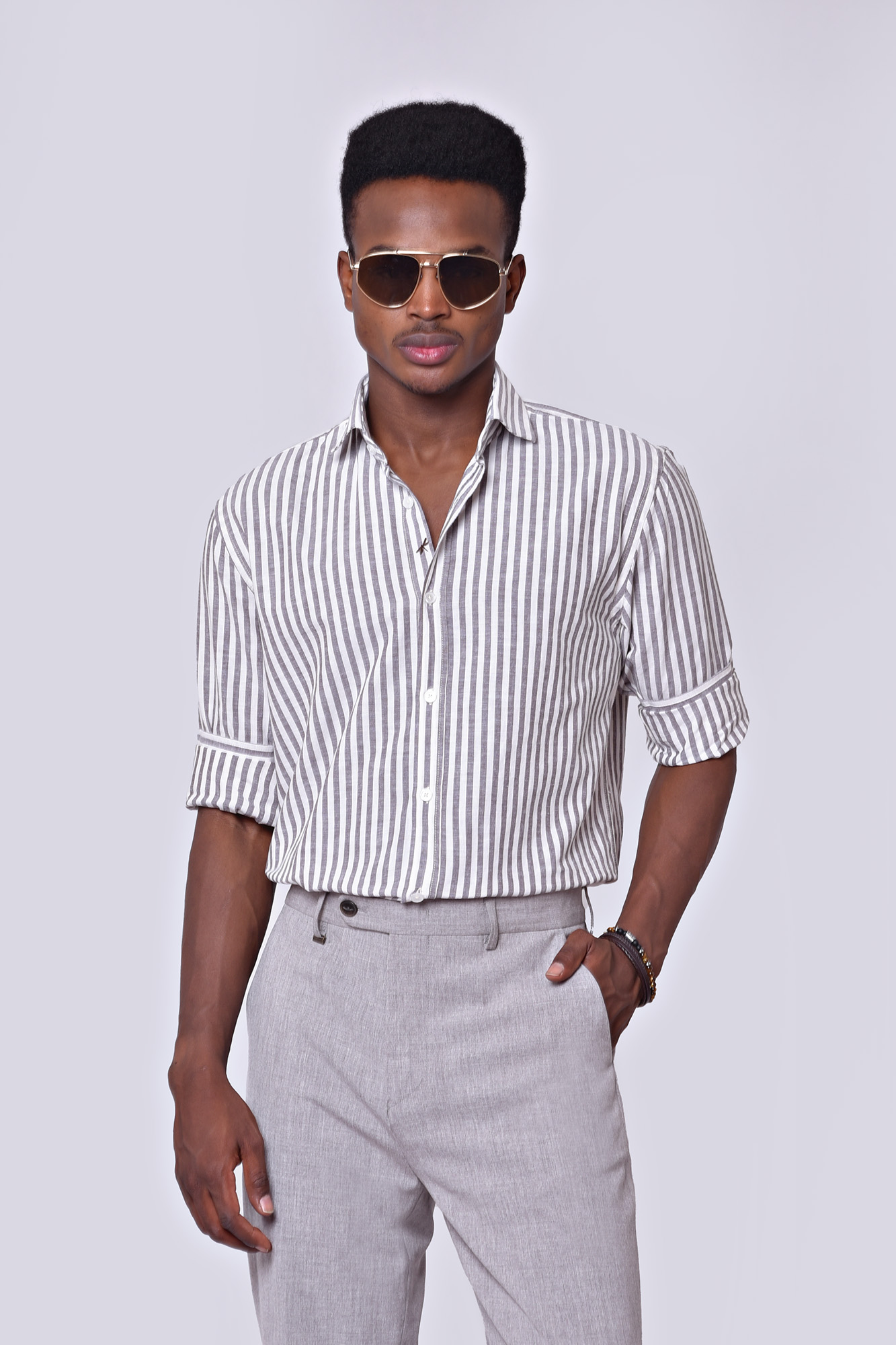 پیراهن آستین بلند لینن