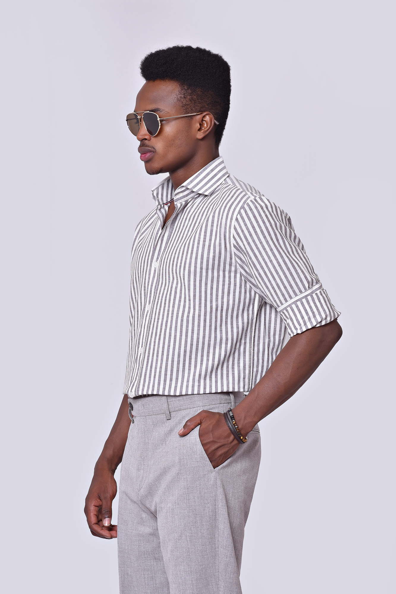 پیراهن آستین بلند لینن