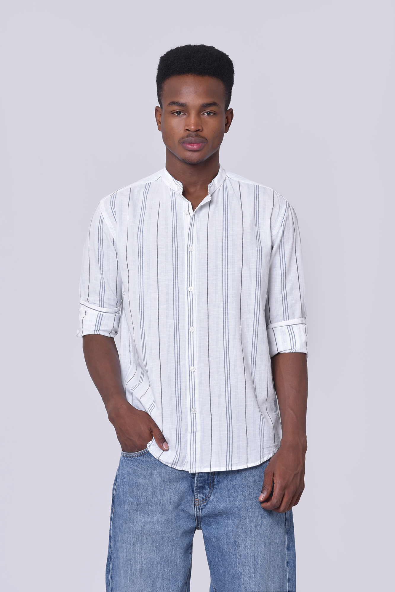 پیراهن آستین بلند راه راه