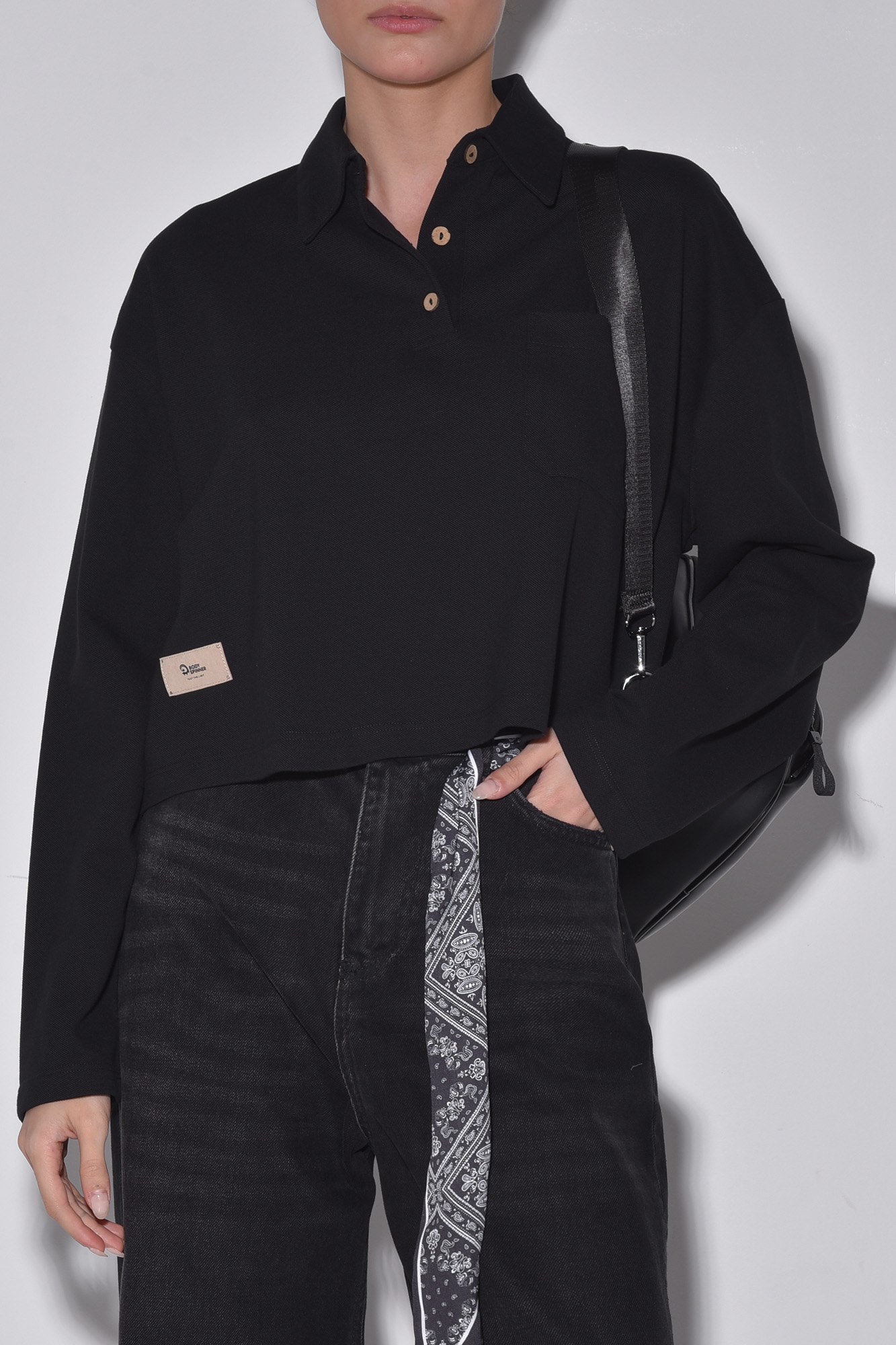 پولوشرت آستین بلند ساده