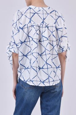 بلوز آستین کوتاه طرحدار