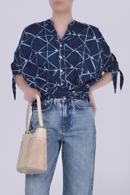 بلوز آستین کوتاه طرحدار