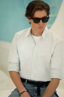 پیراهن آستین بلند راه راه