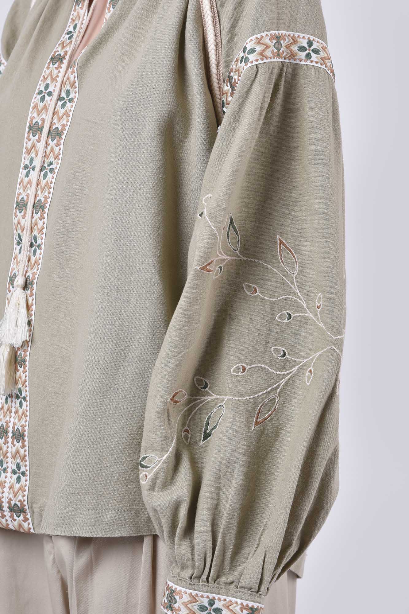 بلوز آستین بلند گلدوزی