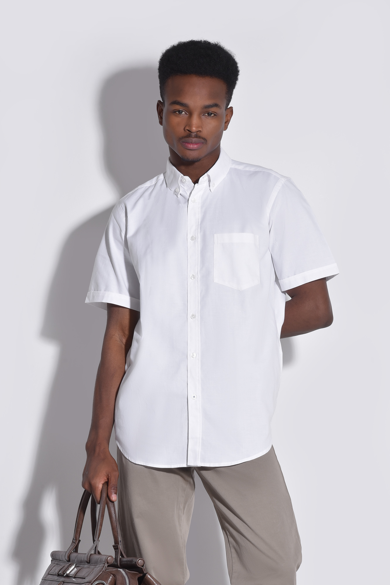 پیراهن آستین کوتاه آکسفورد