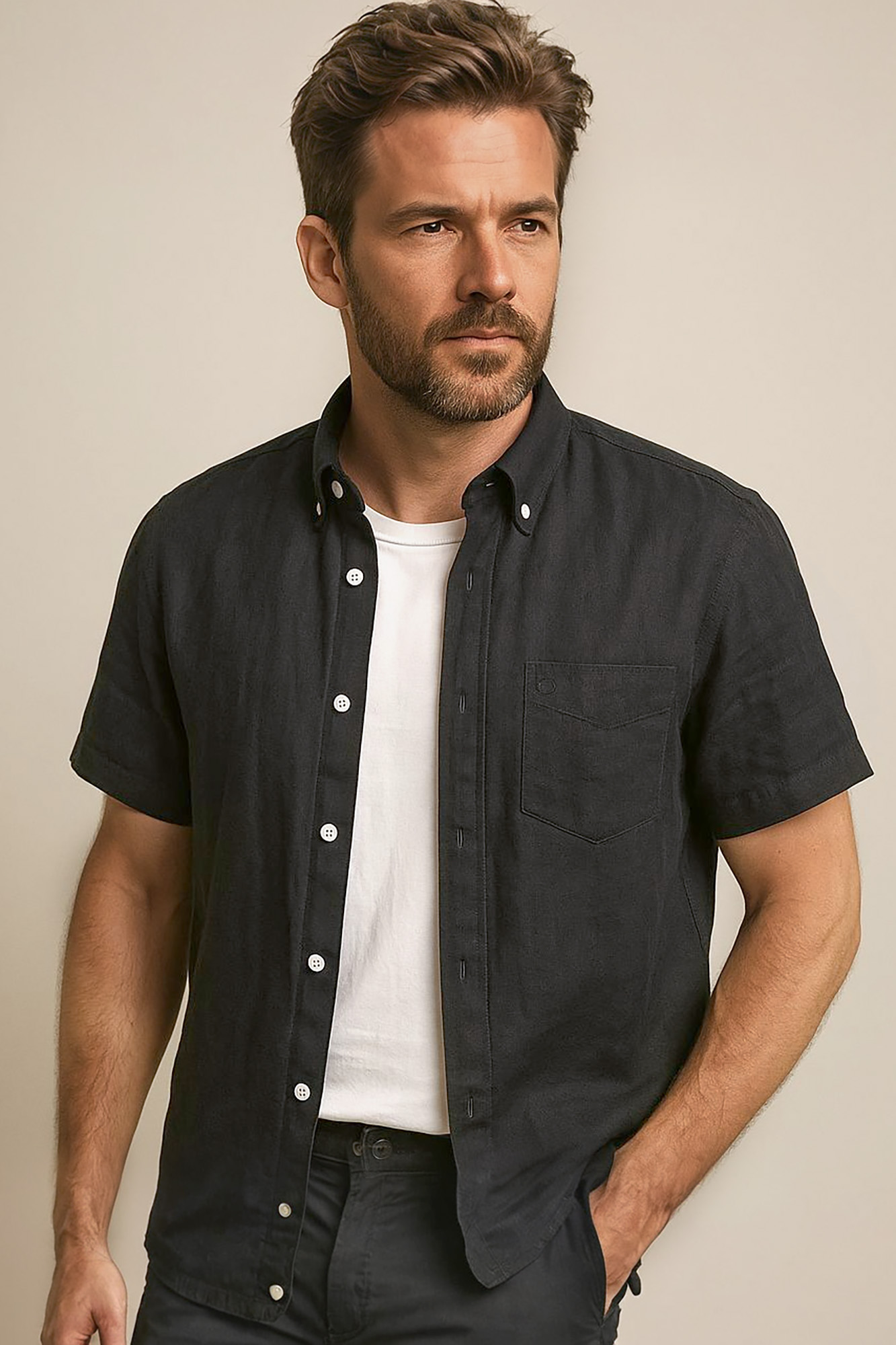 پیراهن آستین کوتاه آکسفورد