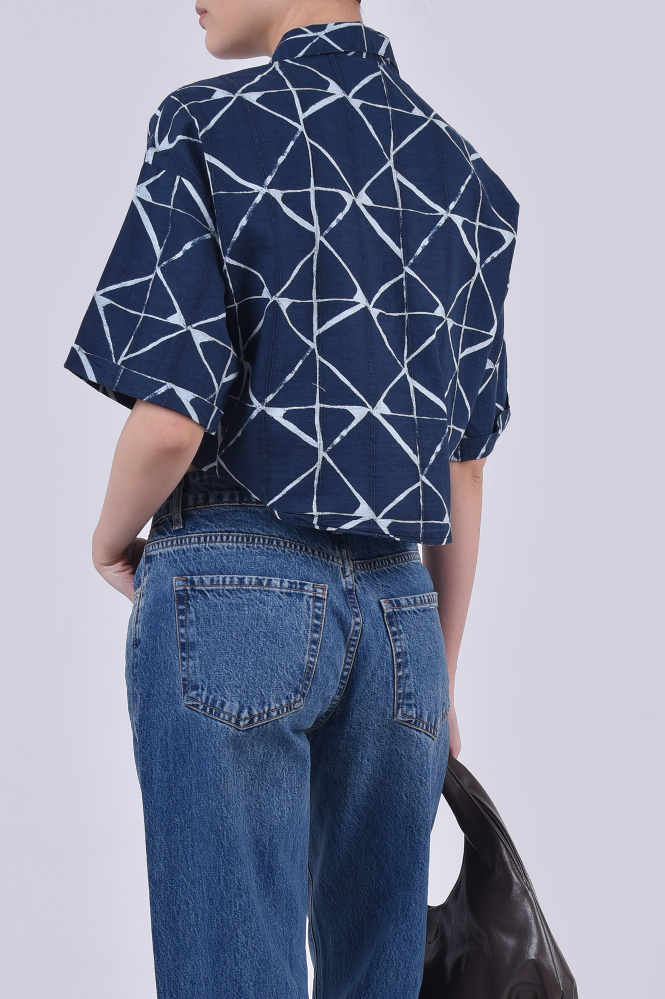 شومیز آستین کوتاه طرحدار