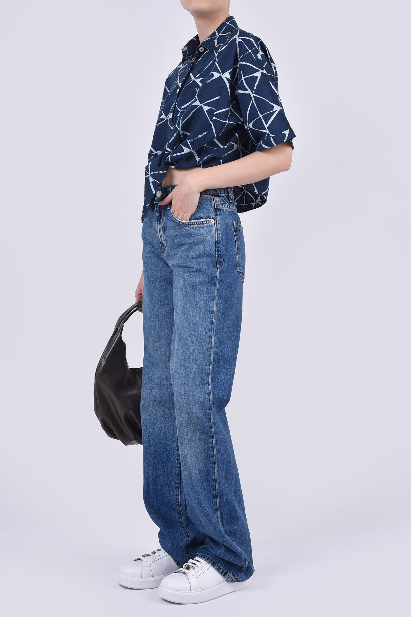 شومیز آستین کوتاه طرحدار