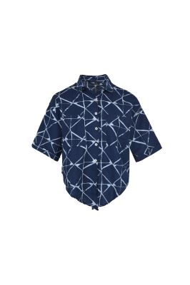 شومیز آستین کوتاه طرحدار