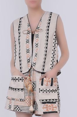 وست کوتاه لینن