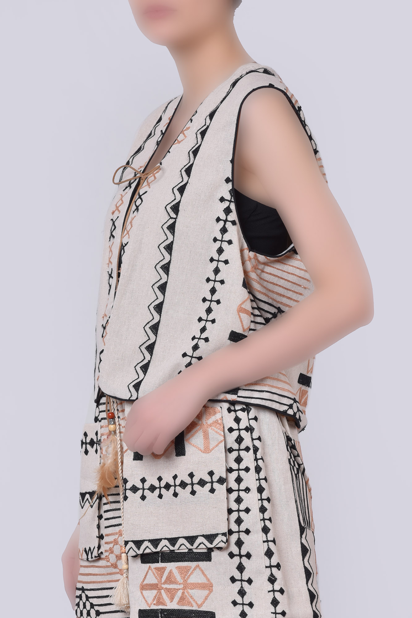 وست کوتاه لینن