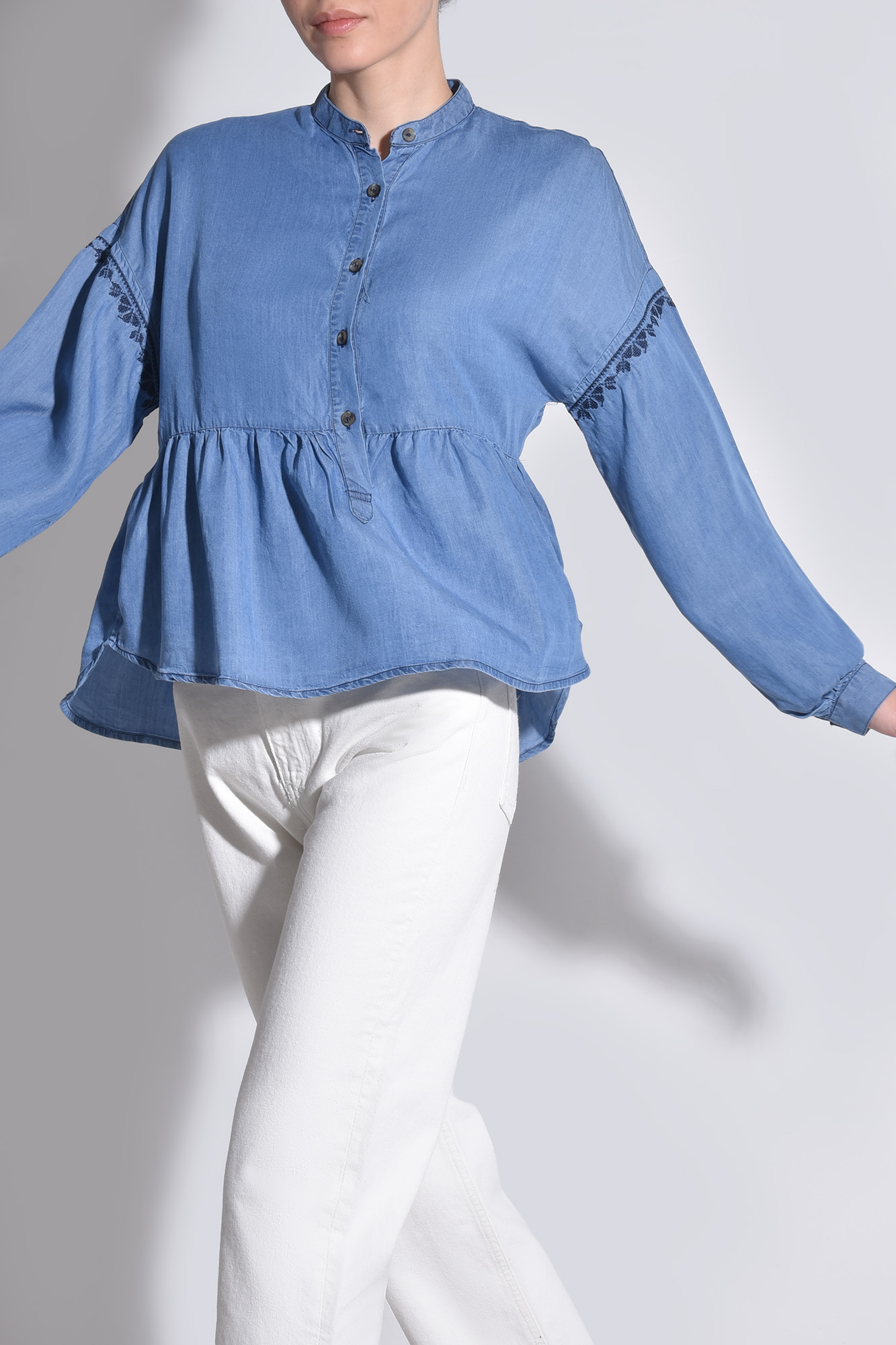 بلوز آستین بلند جین