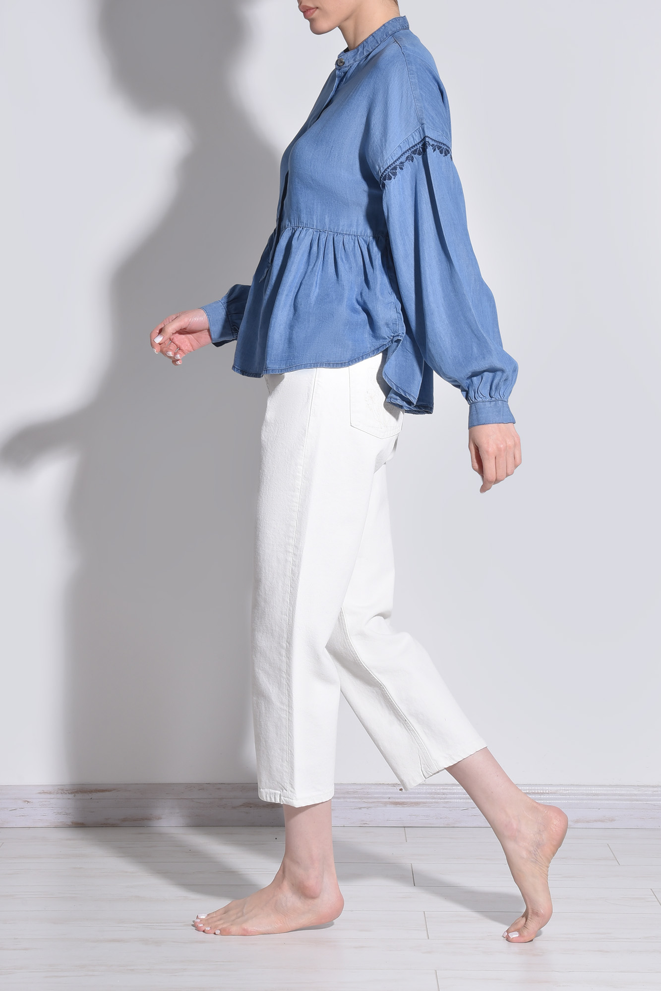 بلوز آستین بلند جین