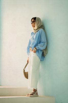 بلوز آستین بلند لینن