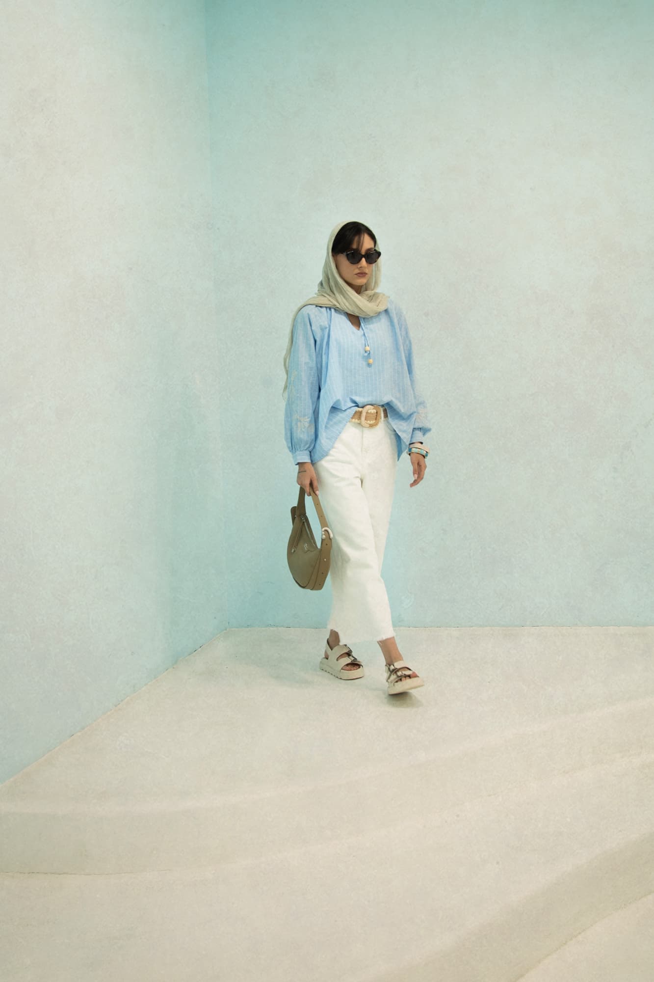 بلوز آستین بلند لینن