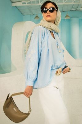 بلوز آستین بلند لینن