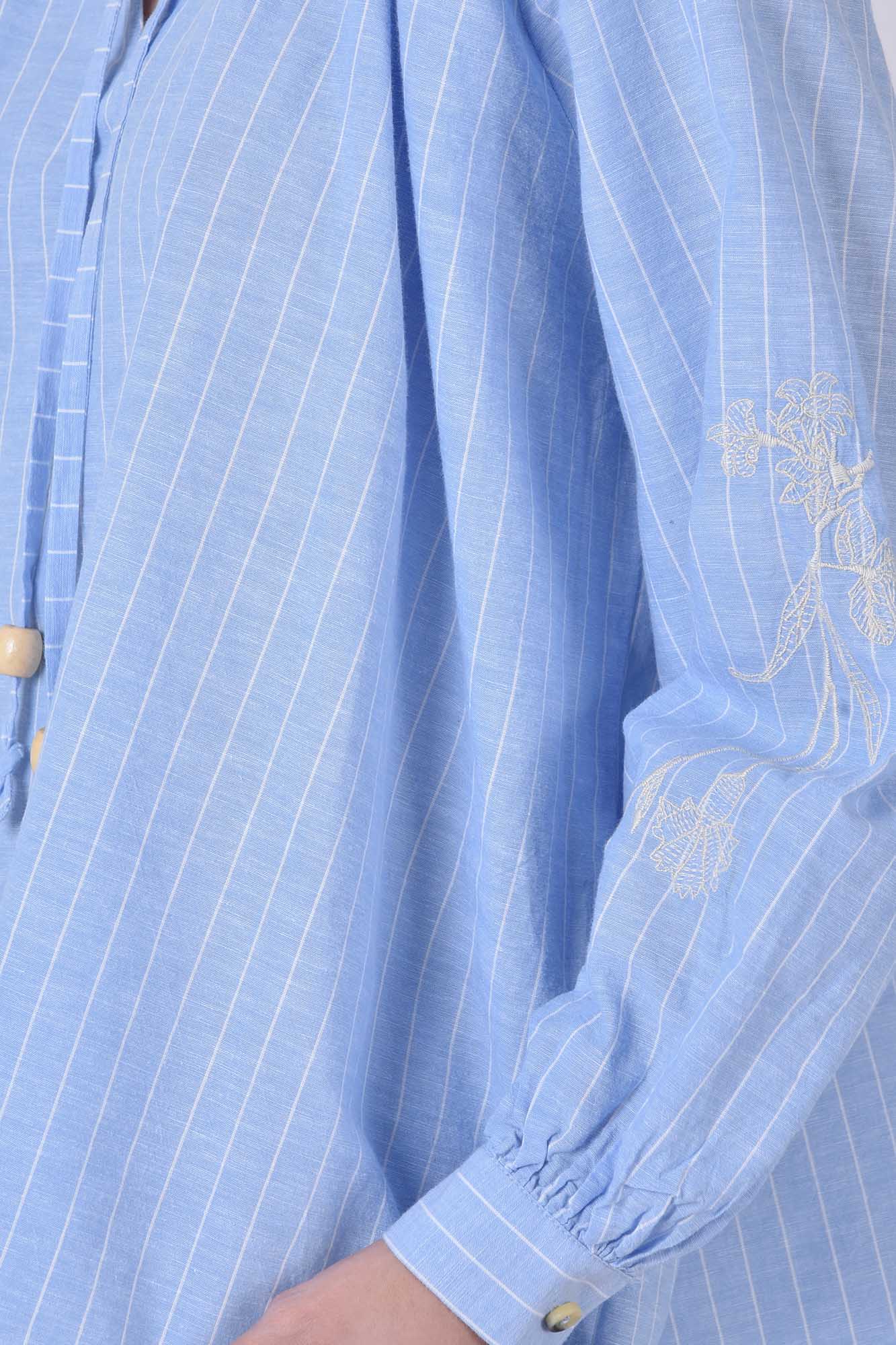 بلوز آستین بلند لینن