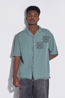 پیراهن آستین کوتاه گلدوزی