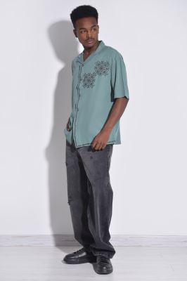 پیراهن آستین کوتاه گلدوزی