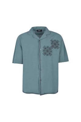 پیراهن آستین کوتاه گلدوزی