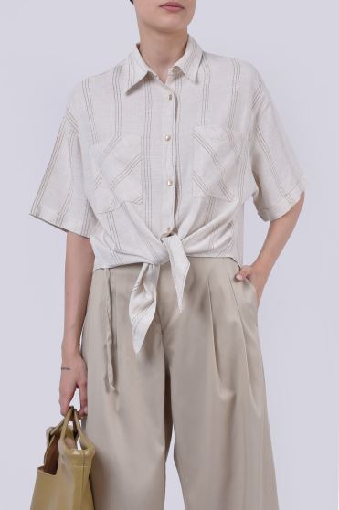 شومیز آستین کوتاه کنفی