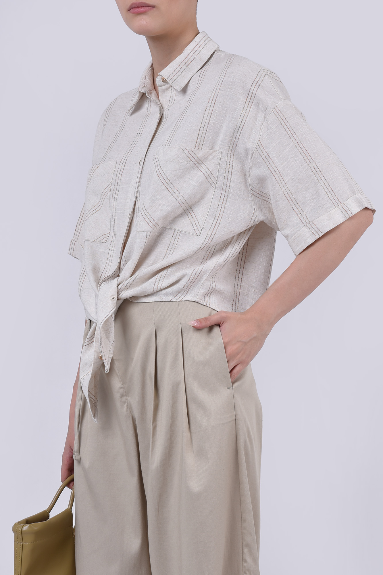 شومیز آستین کوتاه کنفی