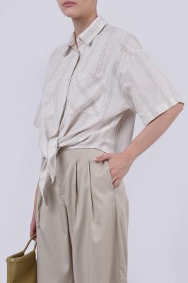 شومیز آستین کوتاه کنفی