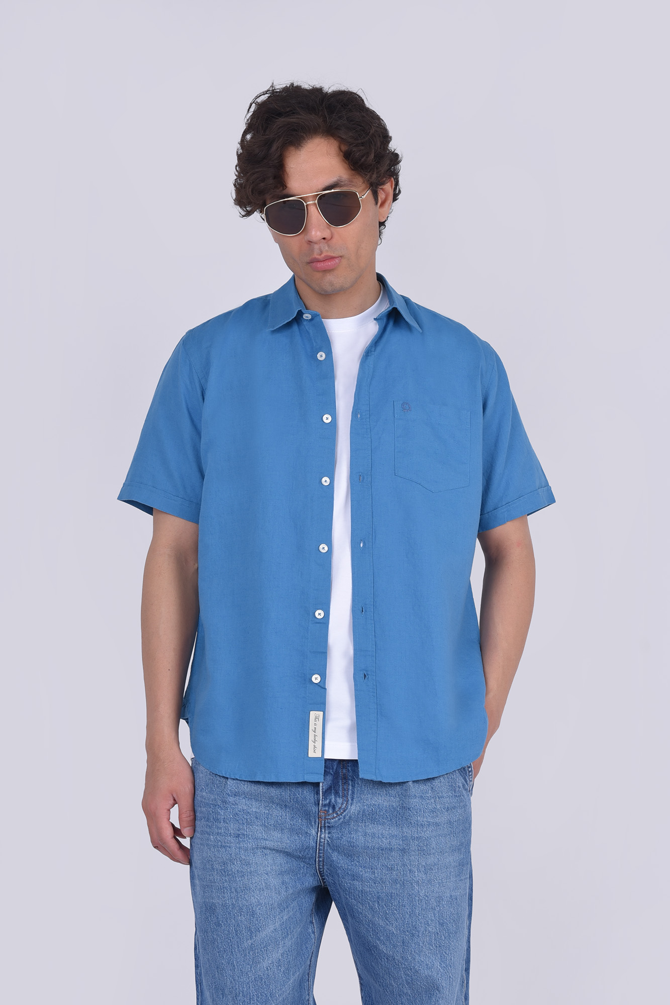 پیراهن آستین کوتاه یقه دار