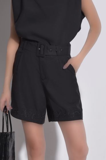 شلوارک پارچه ای گلدوزی